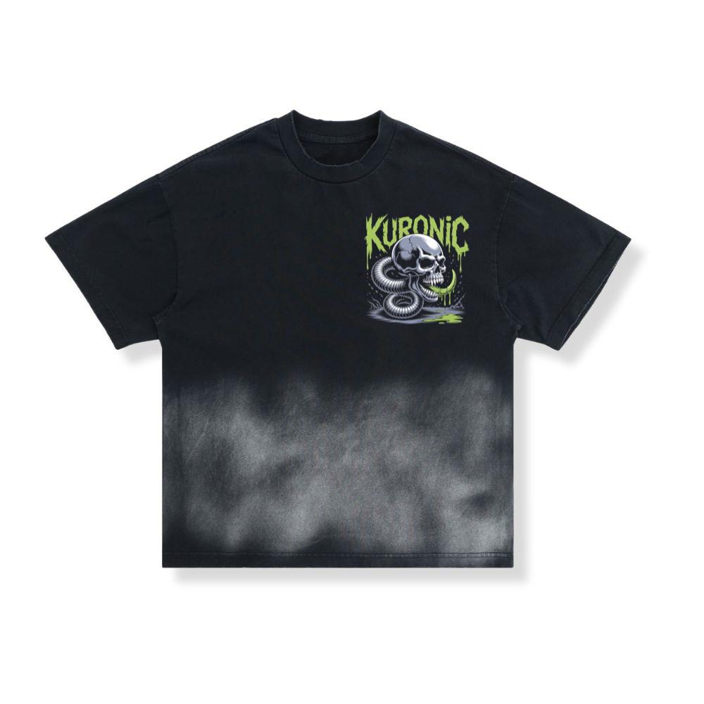 Kuronic Skull Snake Horror Graphic T-Shirt