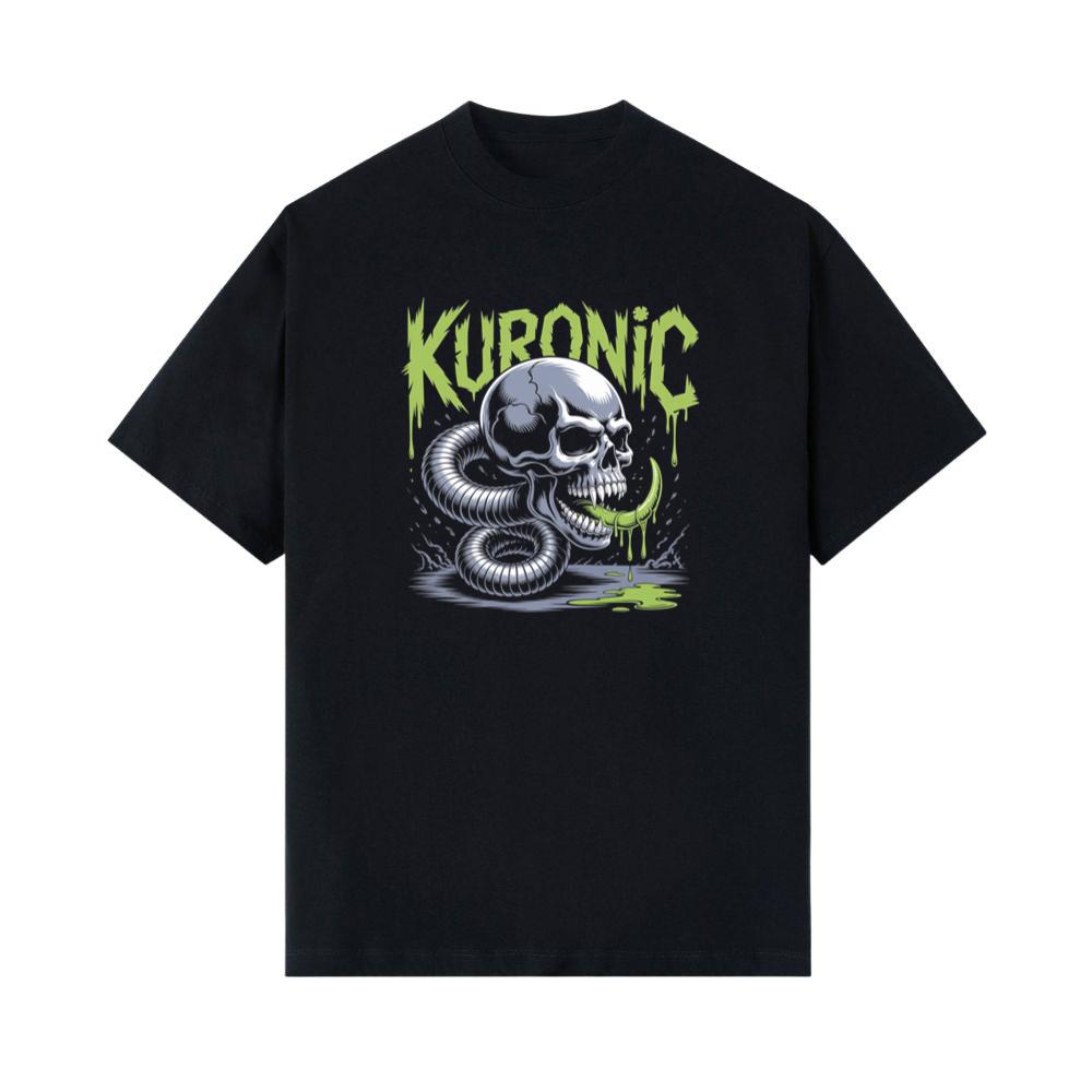 Kuronic Skull Snake Horror Graphic T-Shirts