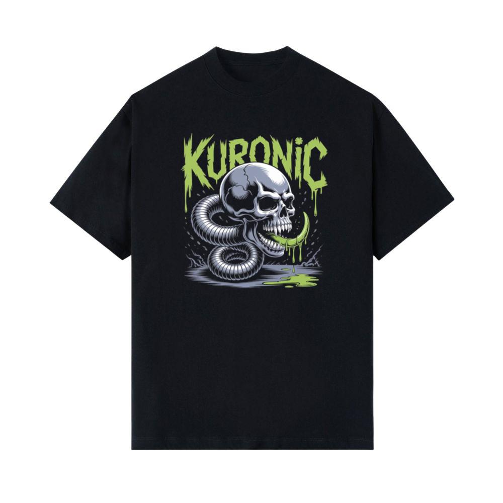 Kuronic Skull Snake Horror Graphic T-Shirts