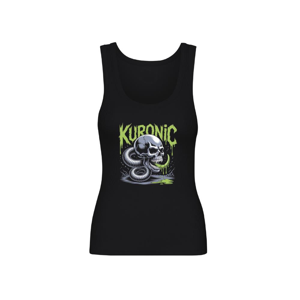 Kuronic Skull Snake Horror Graphic TankTop 