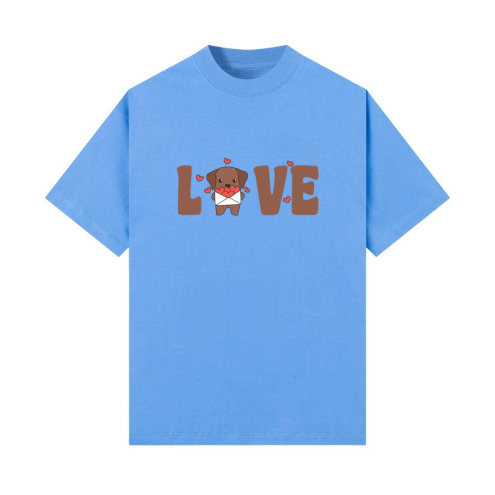 Labrador For Valentine's Day Cute Animals With T-Shirt