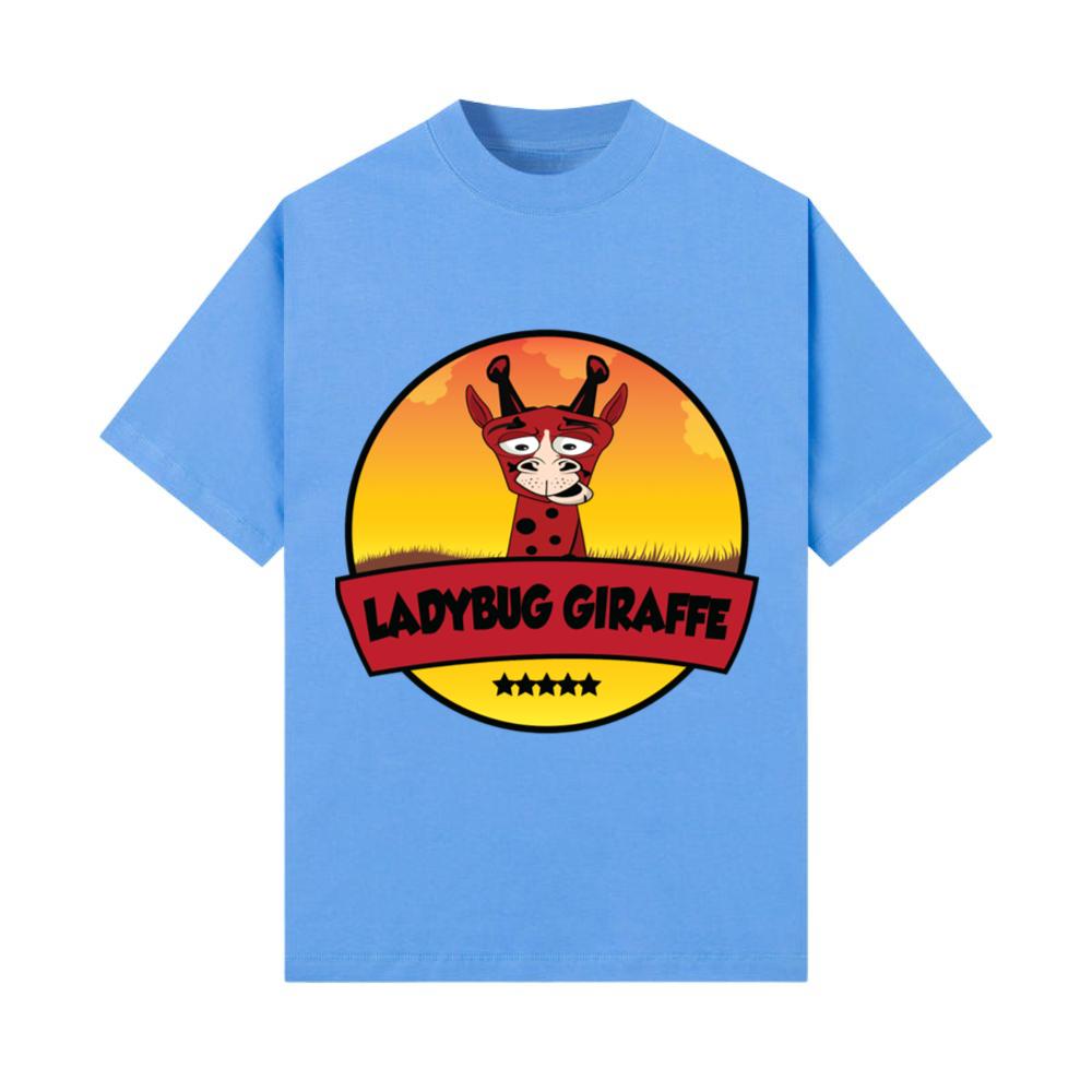 Ladybug Giraffe Animal In The Savannah T-Shirt