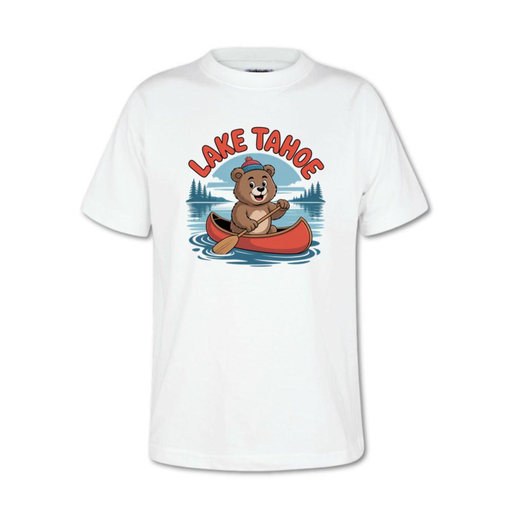 Lake Tahoe Bear Paddling Canoe Adventure Scene T-Shirts