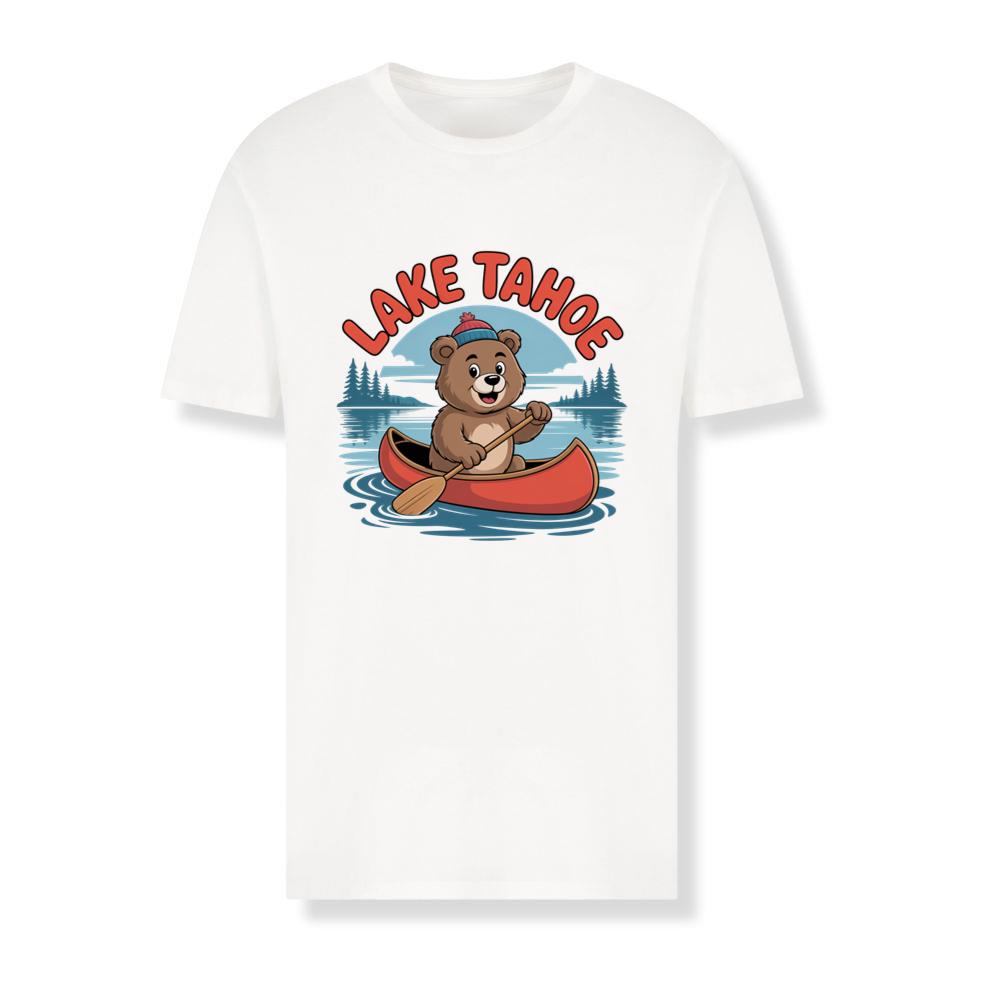 Lake Tahoe Bear Paddling Canoe Adventure Scene T-Shirts