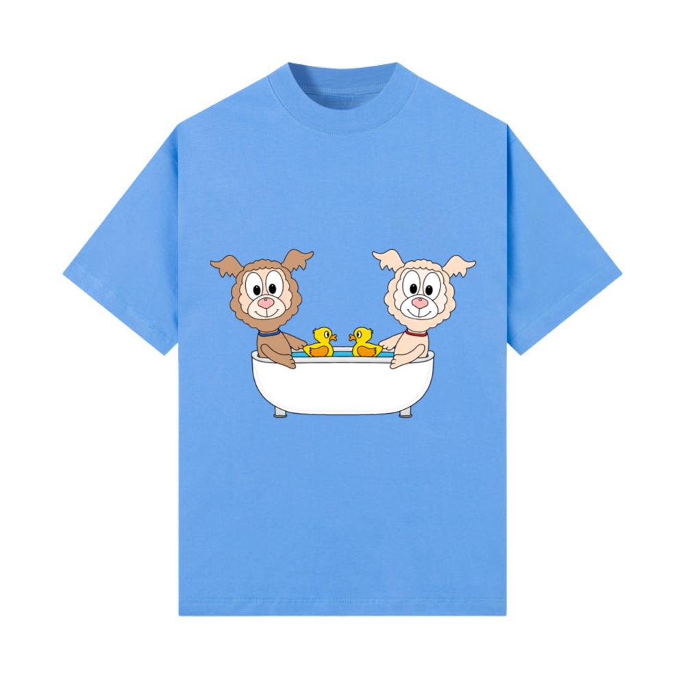 Lama Alpaka Badewanne Tiere Animals Bathtub T-Shirt