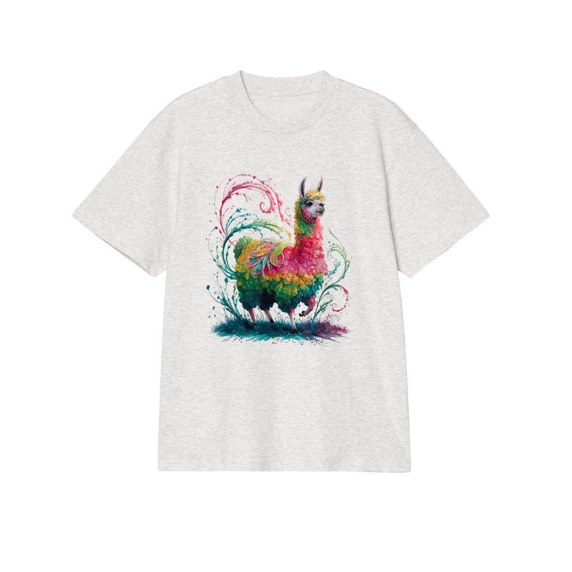 Lama Men's Women's Colourful Watercolour Llama T-Shirt