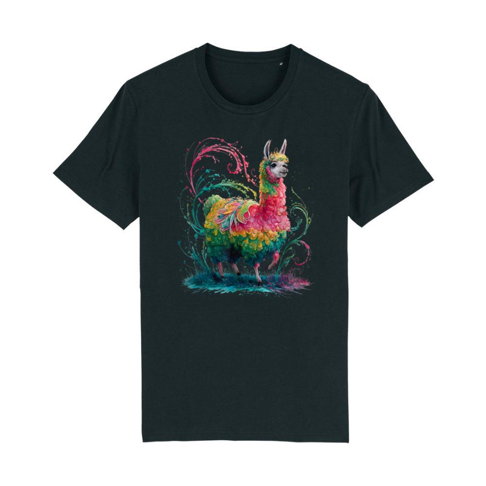 Lama Men's Women's Colourful Watercolour Llama T-Shirt 