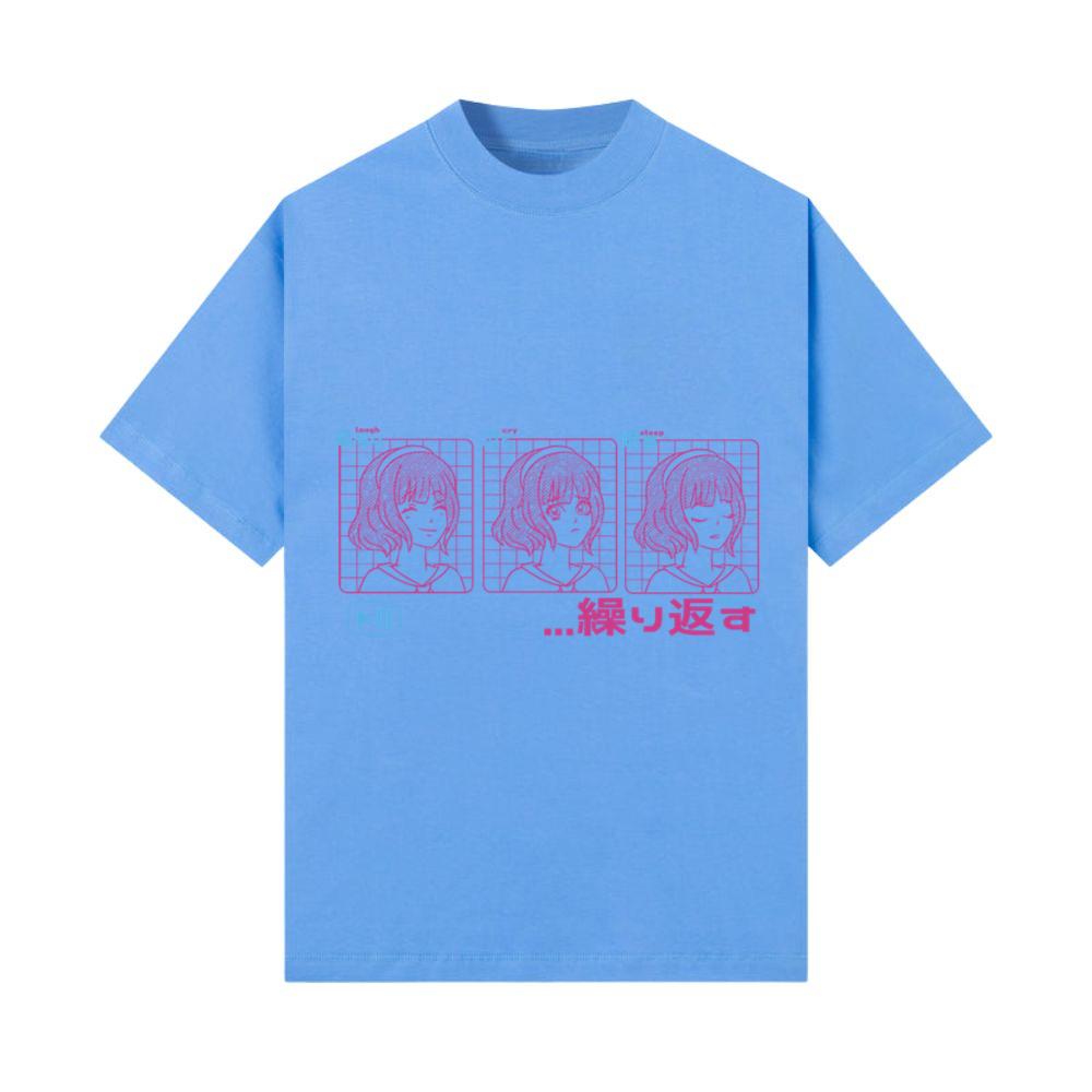 Laugh cry sleep anime girl T-Shirt