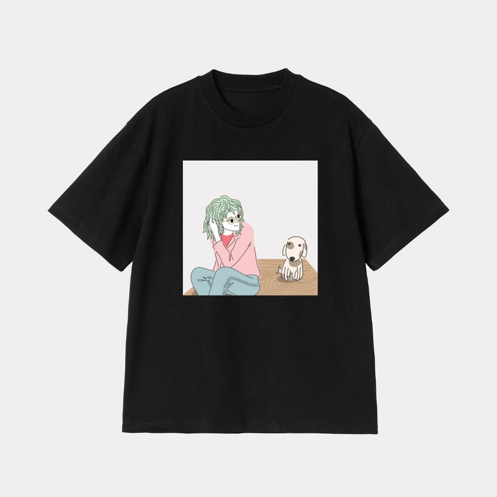 lazy girl with her dog T-Shirt