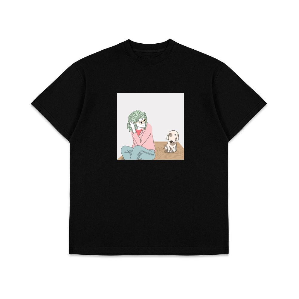 lazy girl with her dog T-Shirts