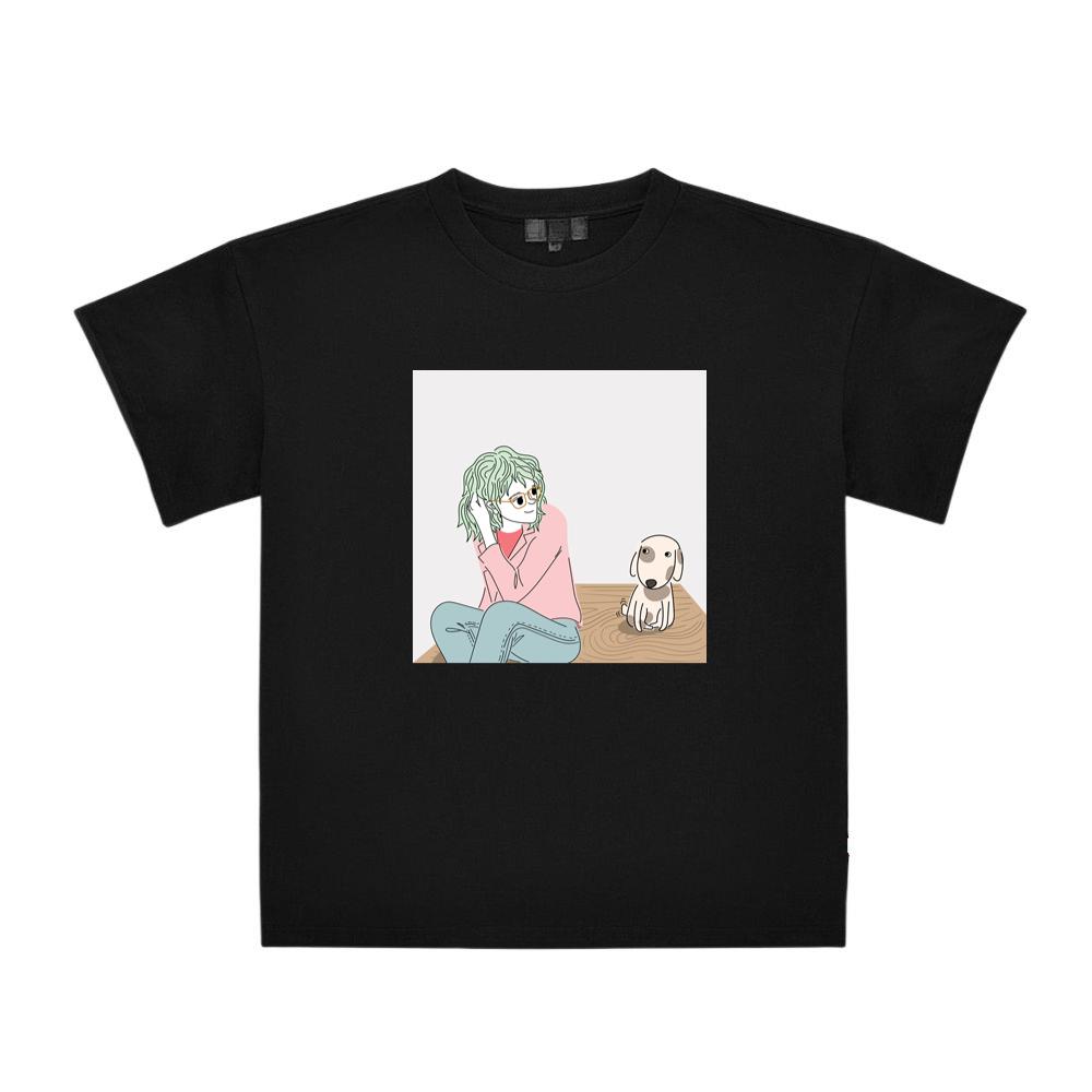 lazy girl with her dog T-Shirts