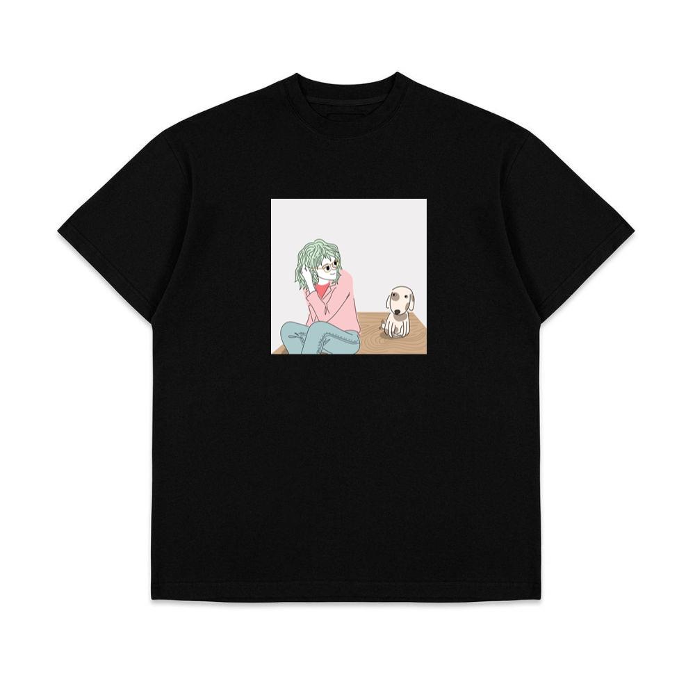 lazy girl with her dog T-Shirts