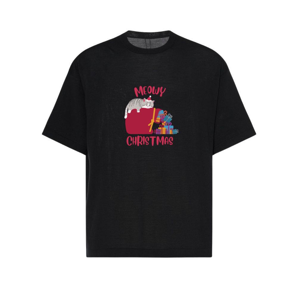 Lazy Meowy Chistmas This Year Cute Top TShirts Parentins