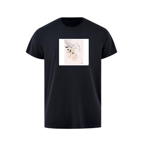 Leaf and Face Line Art T-Shirts