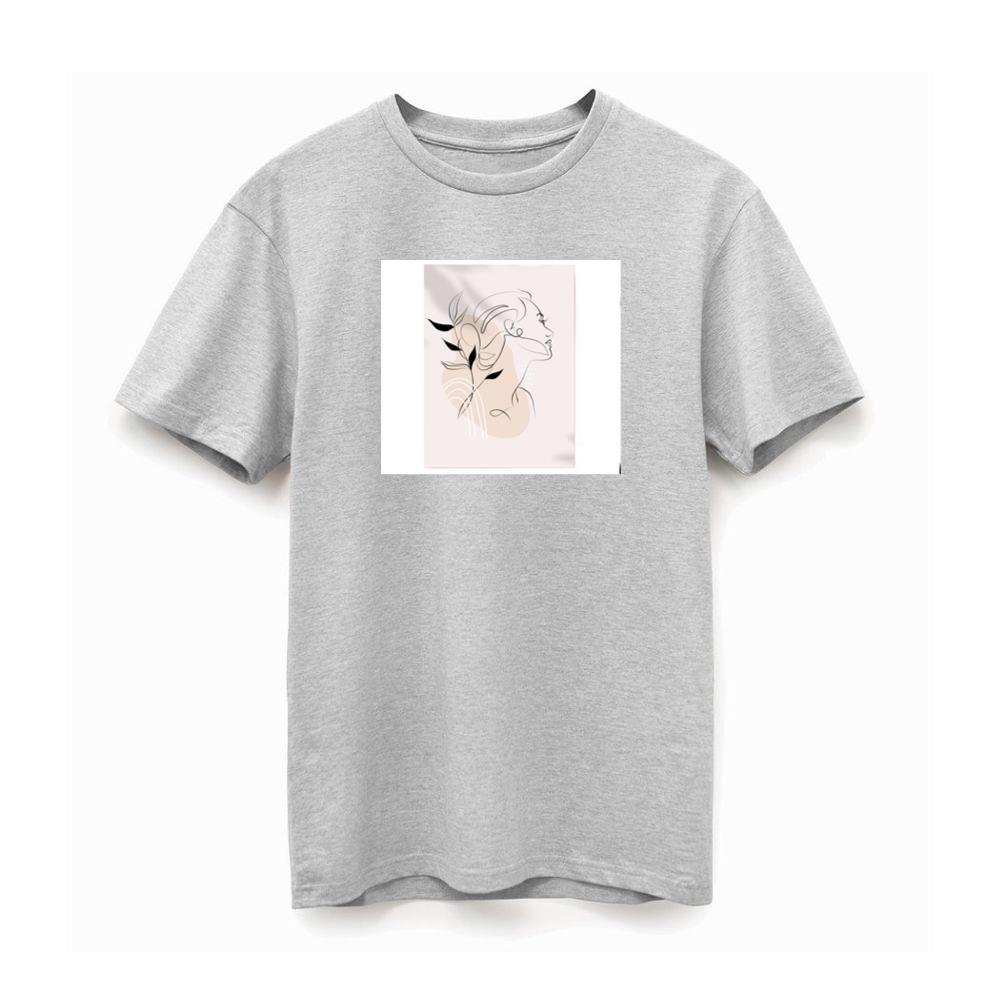 Leaf and Face Line Art T-Shirts