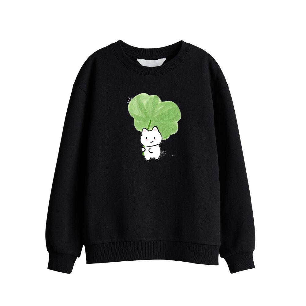 Leaf Umbrella Kitty Sweatshirts