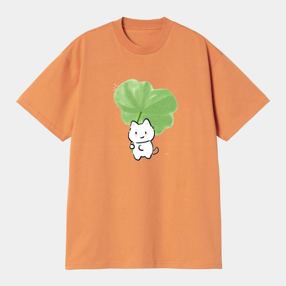 Leaf Umbrella Kitty T-Shirts