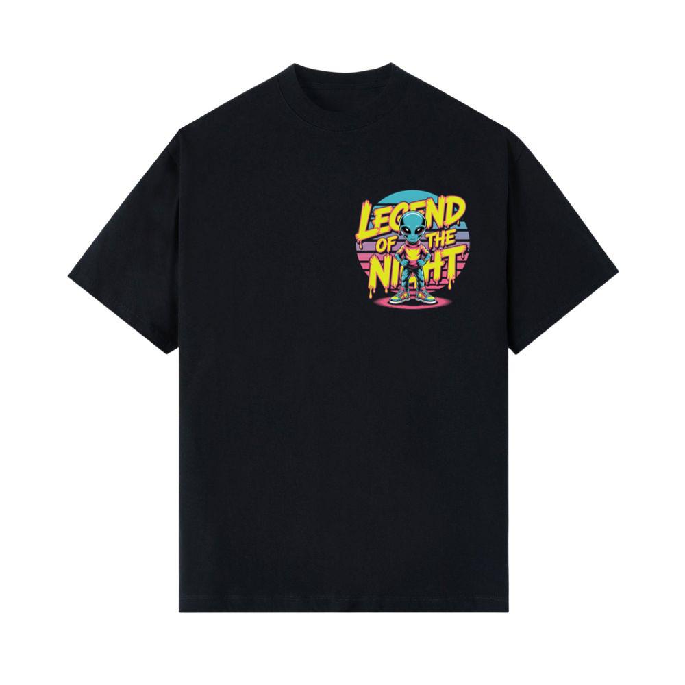 Legend of the Night Alien Retro Neon Graphic T-Shirts