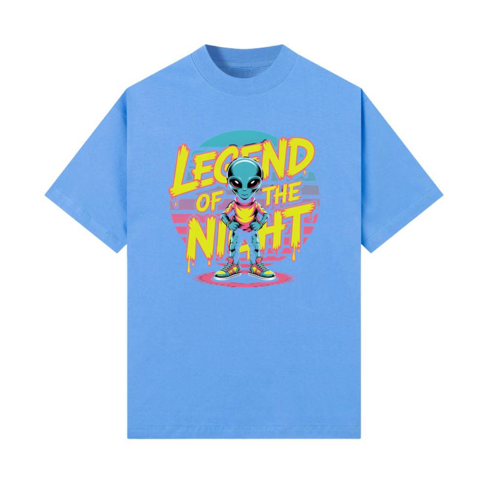 Legend of the Night Alien Retro Neon Graphic T-Shirts