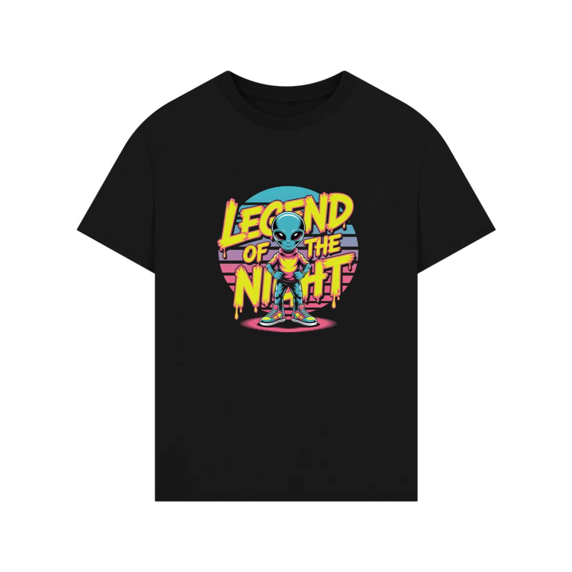 Legend of the Night Alien Retro Neon Graphic T-Shirts
