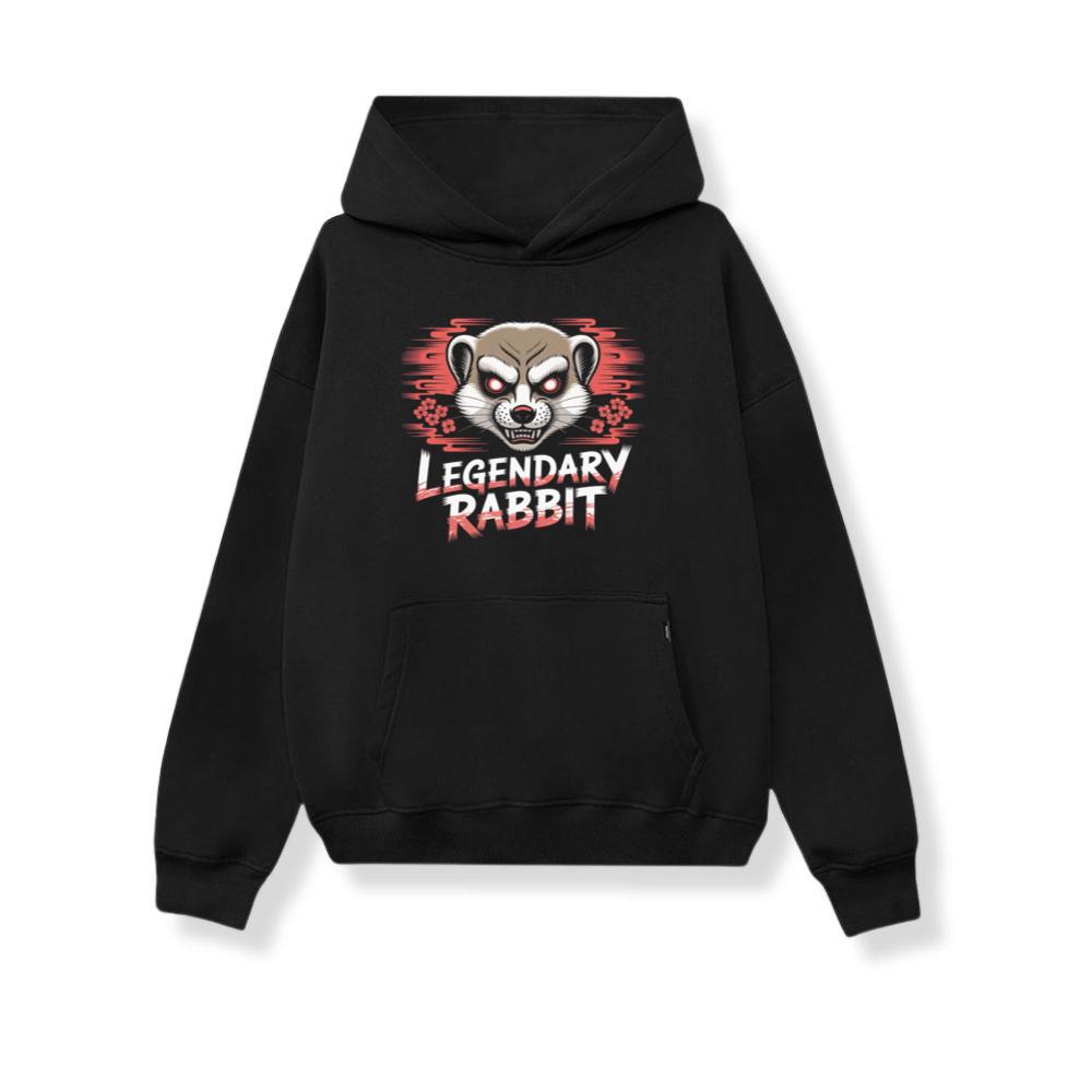 Legendary Rabbit Retro Animal Graphic Hoodie