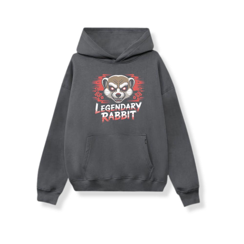 Legendary Rabbit Retro Animal Graphic Hoodie Somoslasia