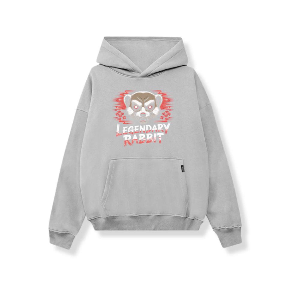 Legendary Rabbit Retro Animal Graphic Hoodie - Image 3