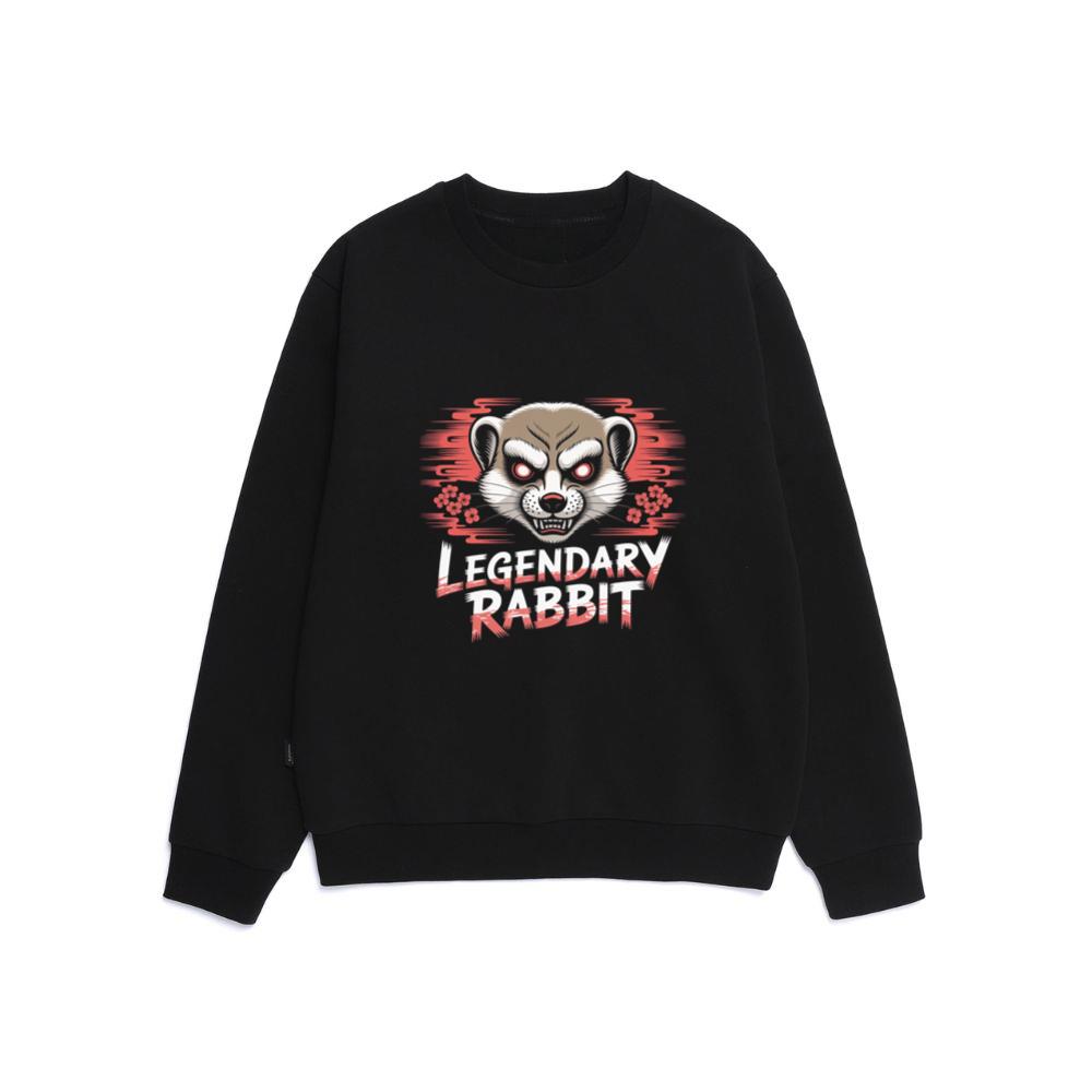 Legendary Rabbit Retro Animal Graphic Sweatshirt