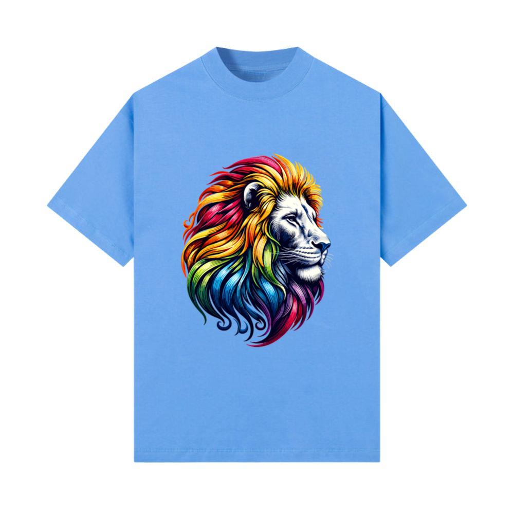 Leo Zodiac Vibrant Rainbow Animal Symbol T-Shirt