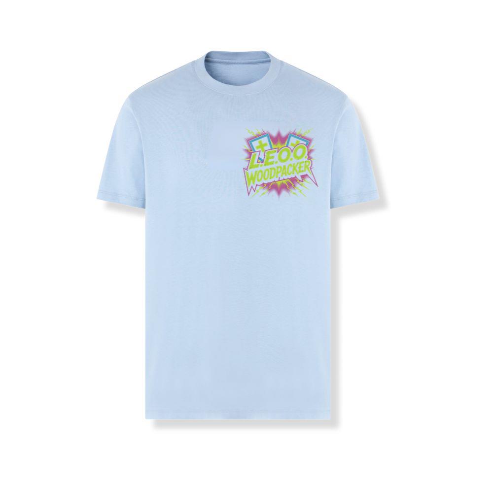 LEOO Woodpacker Retro Neon Text Design T-Shirts