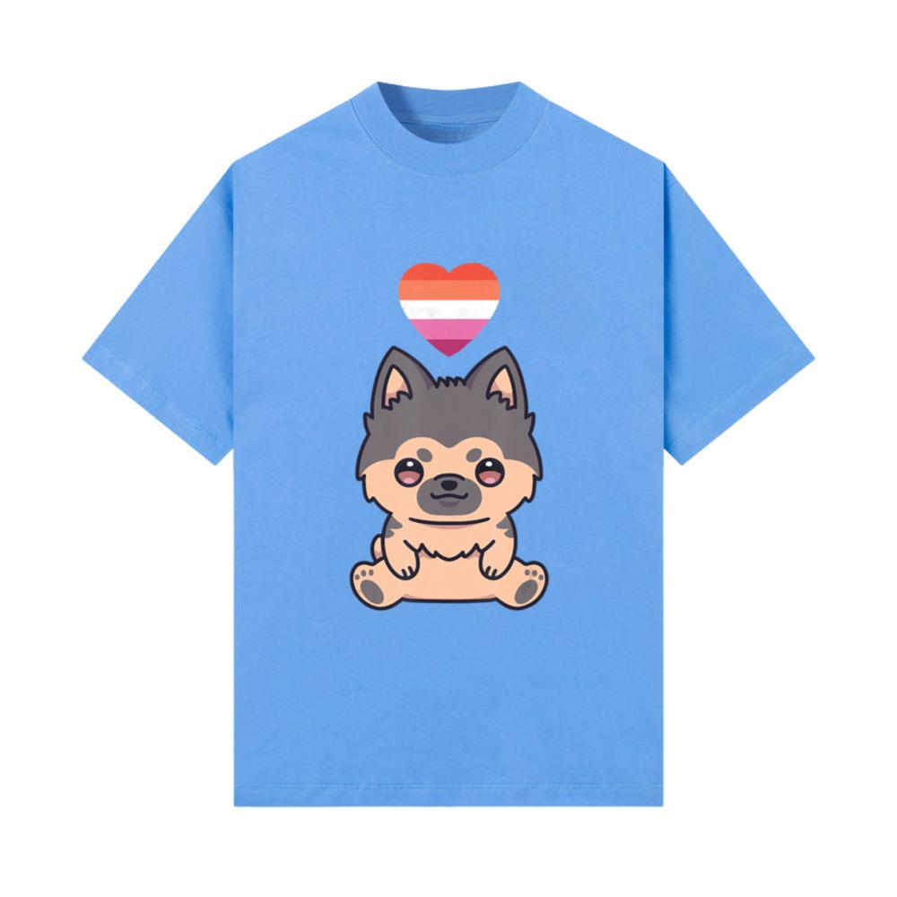 Lesbian German Shepherd Lgbtq Pride Flag Anime T-Shirt