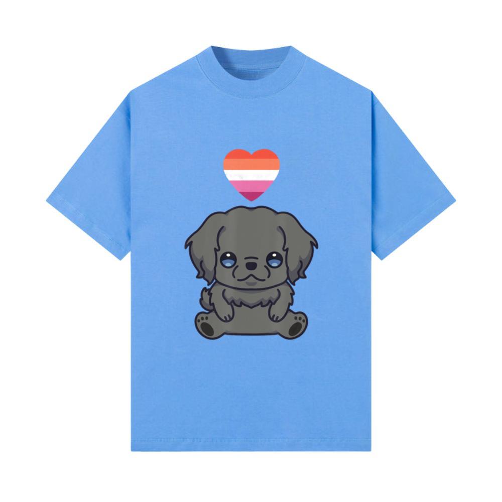 Lesbian Newfoundland Dog Lgbtq Pride Flag Anime T-Shirt