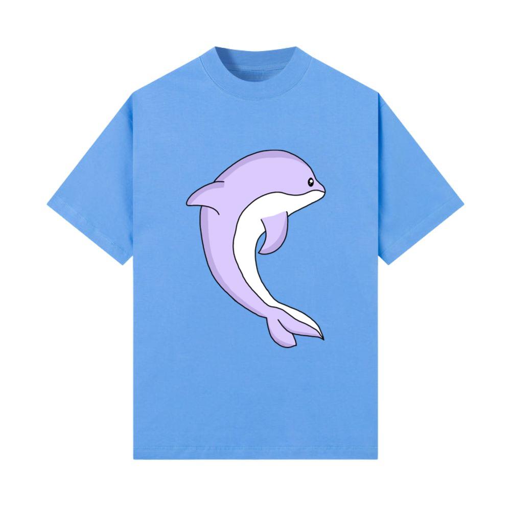 Lilac Dolphin Cute Animal T-Shirt