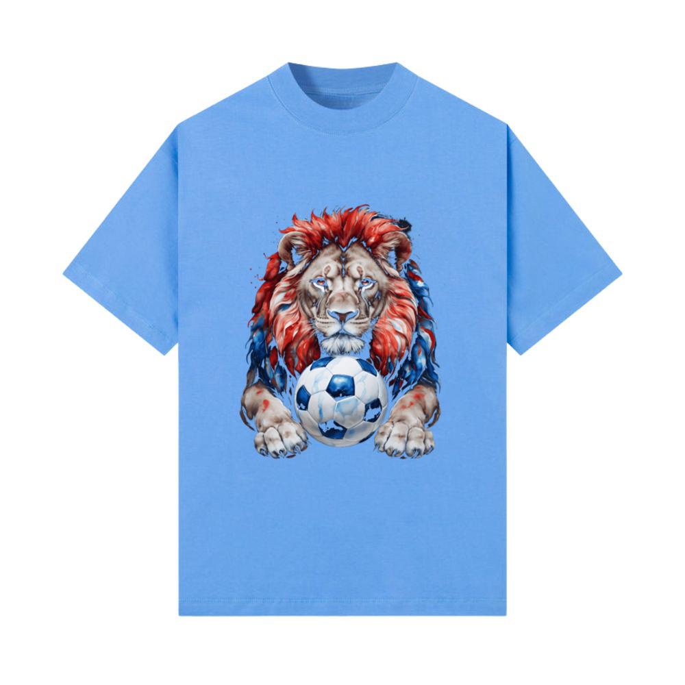 Lion Football Soccer Colorful Animal Graphic_11 T-Shirt
