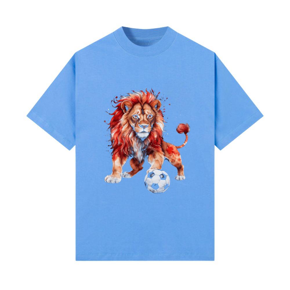 Lion Football Soccer Colorful Animal Graphic_3 T-Shirt
