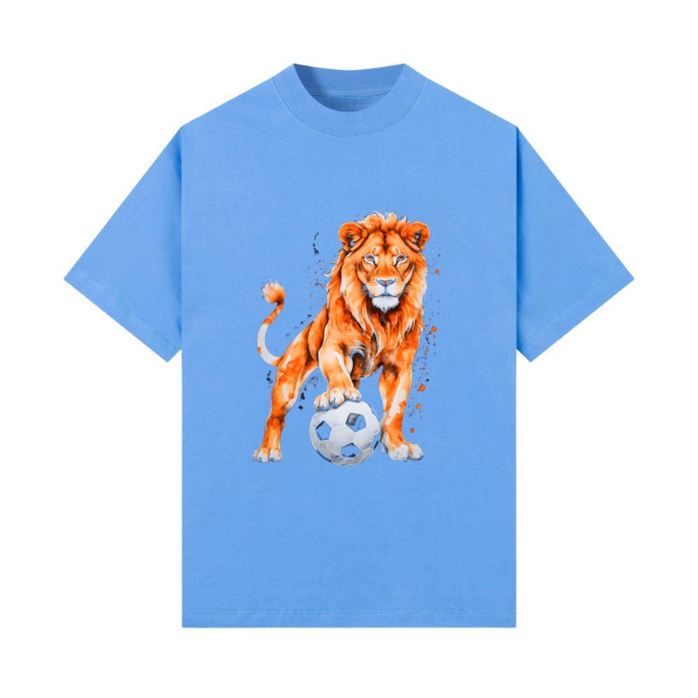 Lion Football Soccer Colorful Animal Graphic_4 T-Shirt