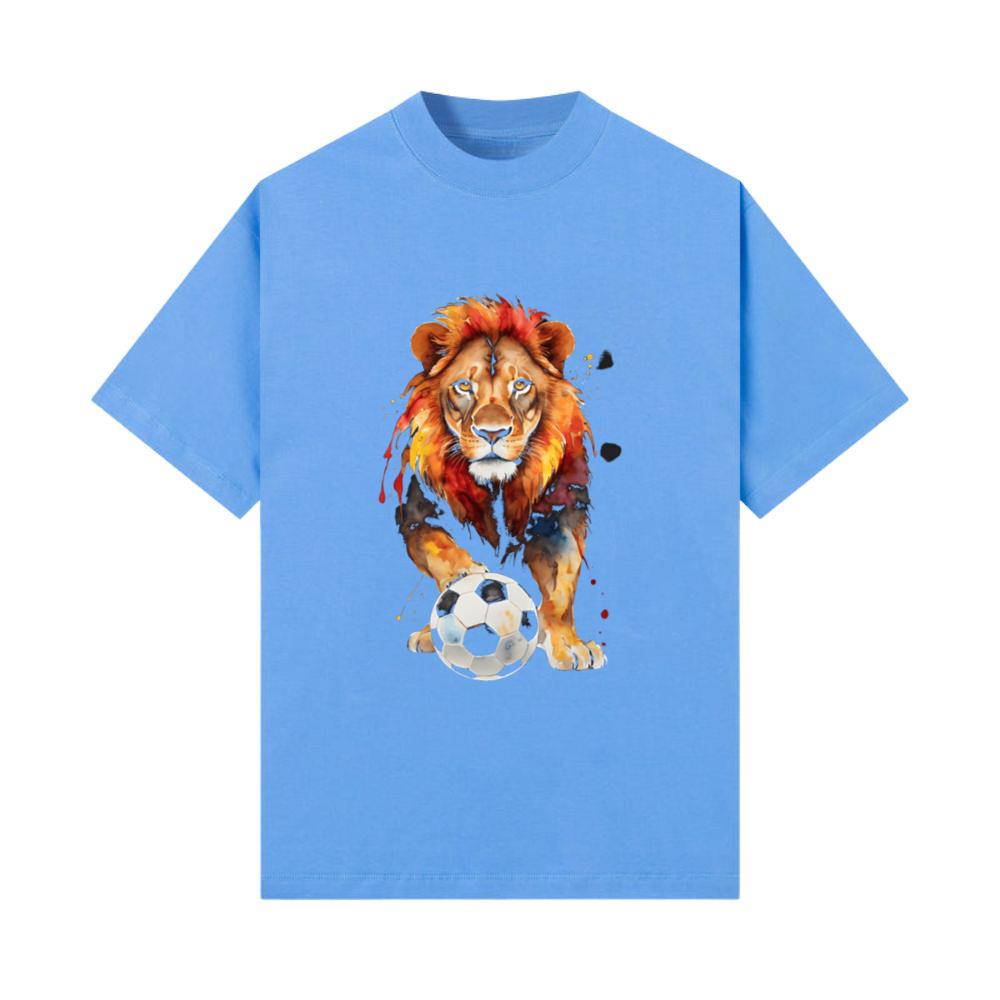 Lion Football Soccer Colorful Animal Graphic_7 T-Shirt