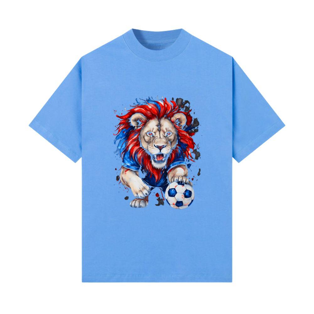 Lion Football Soccer Colorful Animal Graphic_8 T-Shirt