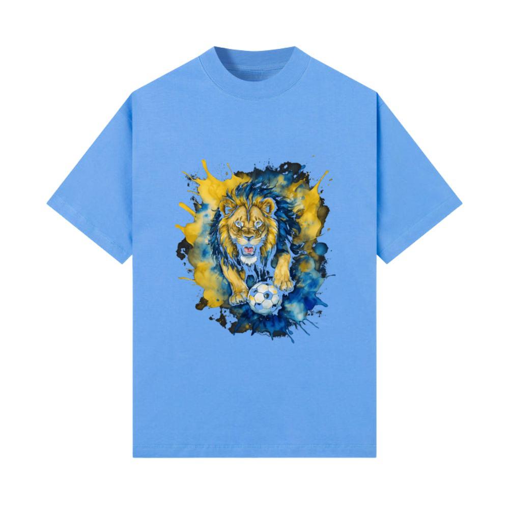 Lion Football Soccer Colorful Animal Graphic_9 T-Shirt