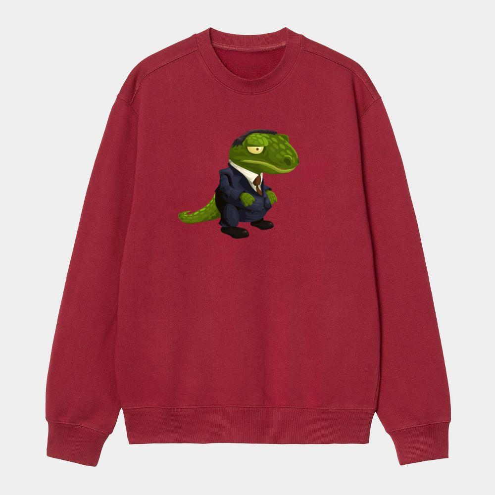 Lizard Wearing Business Suit Sweatshirt