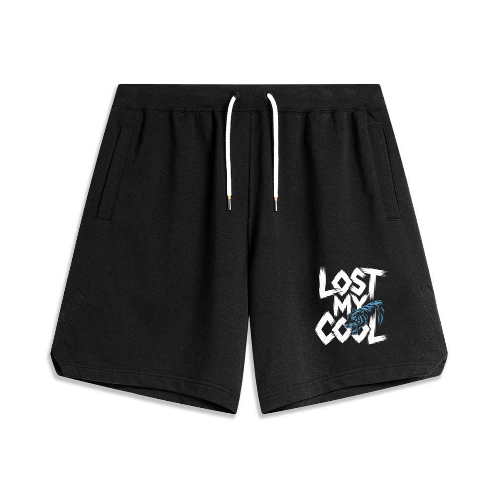 Lost My Cool Funny Blue Dragon Illustration Artwork Basketball Shorts