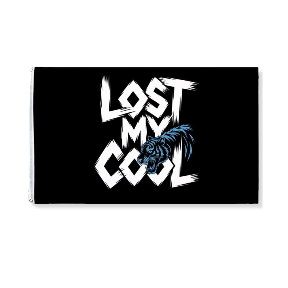 Lost My Cool Funny Blue Dragon Illustration Artwork Flat
