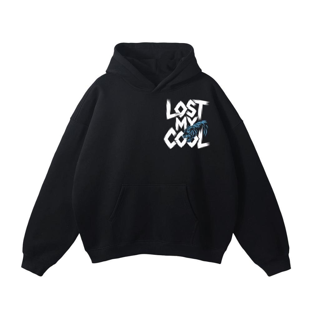 Lost My Cool Funny Blue Dragon Illustration Artwork Hoodie