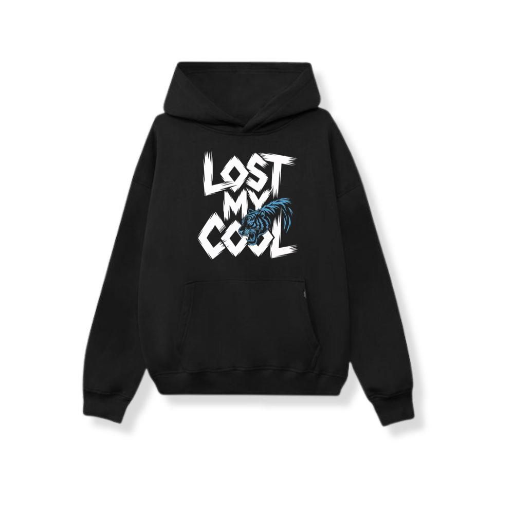 Lost My Cool Funny Blue Dragon Illustration Artwork Hoodie