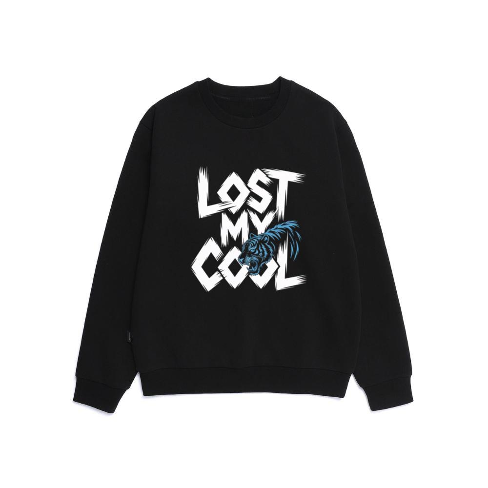Lost My Cool Funny Blue Dragon Illustration Artwork Sweatshirt