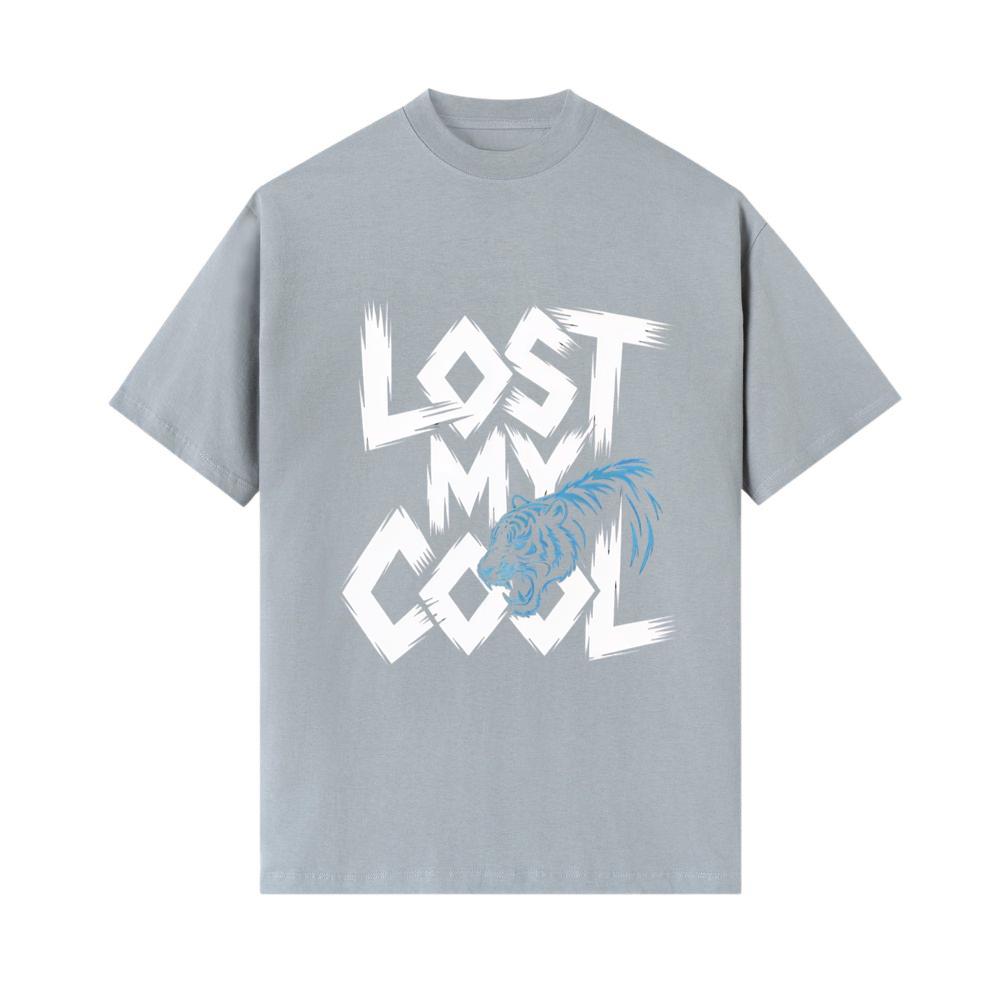 Lost My Cool Funny Blue Dragon Illustration Artwork T-Shirt