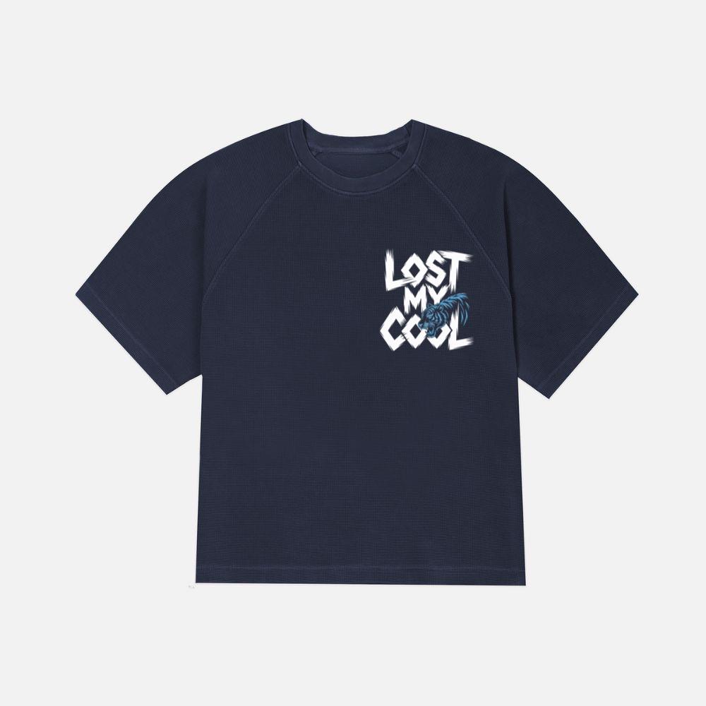 Lost My Cool Funny Blue Dragon Illustration Artwork TShirt Kelyee