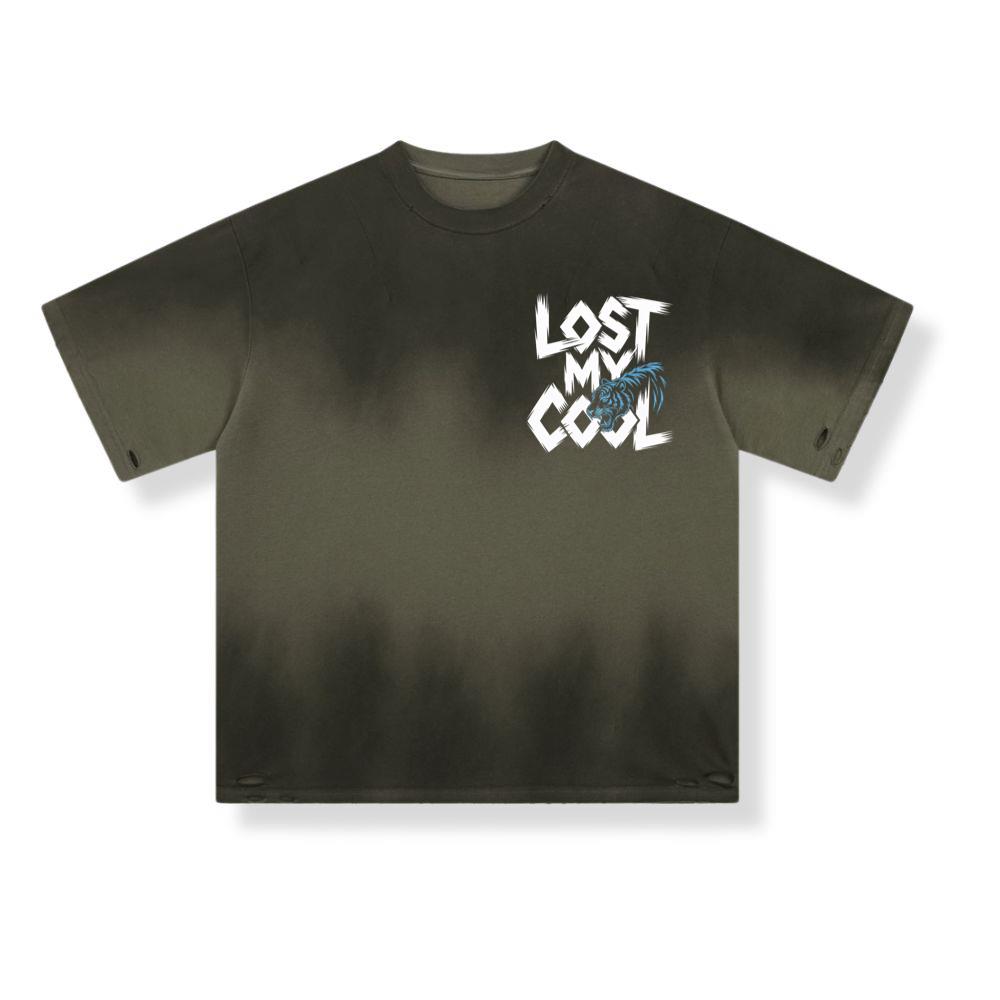 Lost My Cool Funny Blue Dragon Illustration Artwork T-Shirts - Image 3