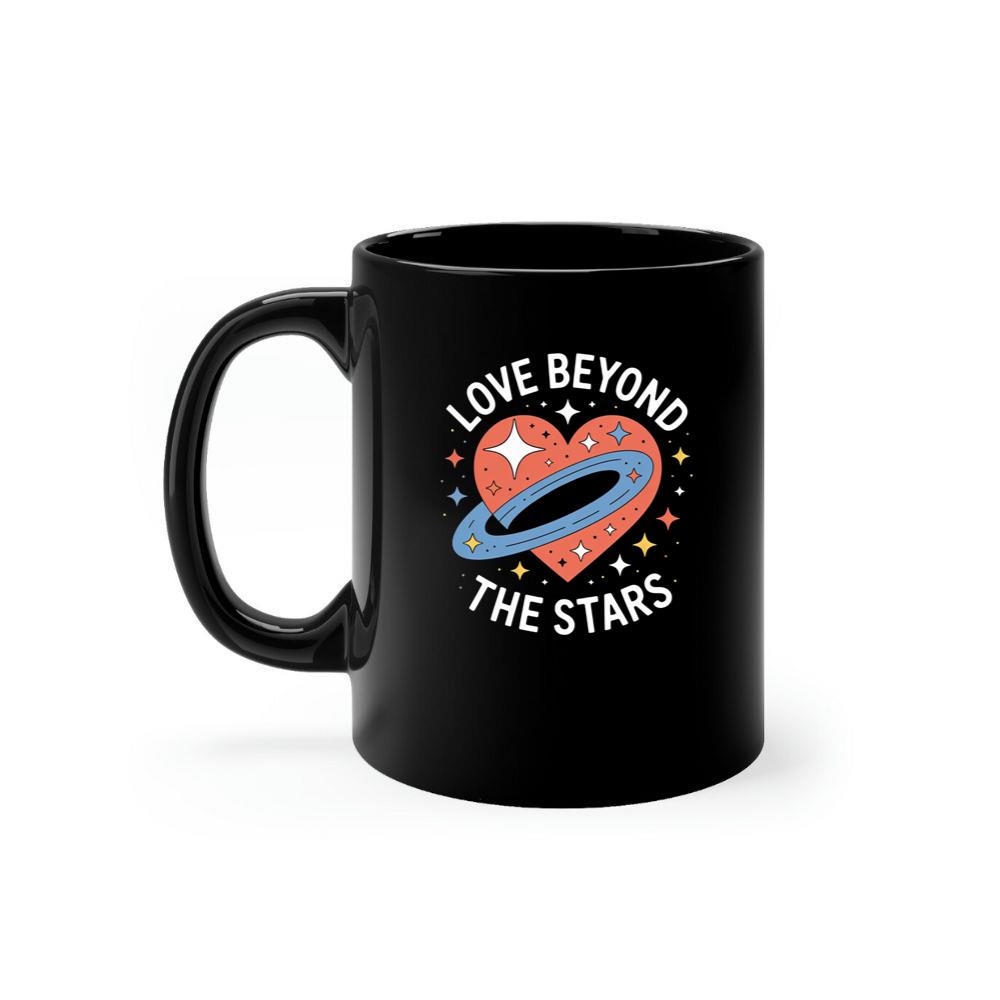 Love Beyond the Stars UFO Retro Cartoon Graphic Mug