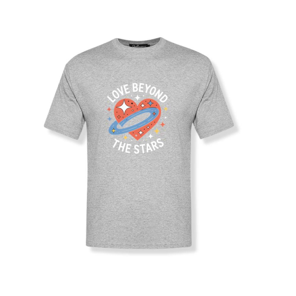 Love Beyond the Stars UFO Retro Cartoon Graphic T-Shirt 3